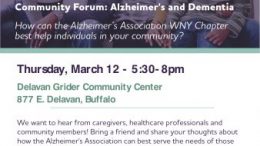 Care consultants from the Alzheimer’s Association will be available for questions and answers, and to provide information about all the programs and services offered by the Chapter