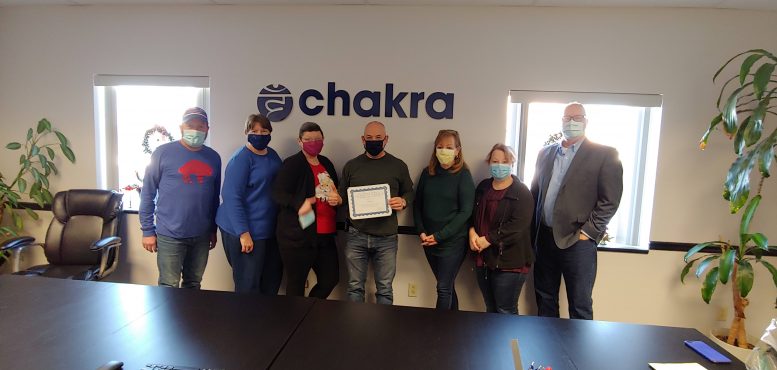 The award for Chamber Member of the Year goes to Chakra!