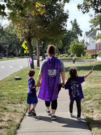Photo courtesy of Jacquie Prenatt from the 2020 Walk during the COVID-19 pandemic, during which participants walked at a location of their choice.