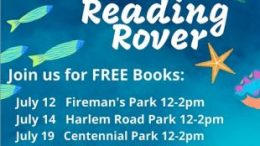 The Reading Rover book giveaway will begin in July.