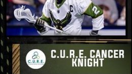 Headlining C.U.R.E. Cancer Knight are the special white road jerseys the Knighthawks players will wear in support of pediatric cancer patients and their families.